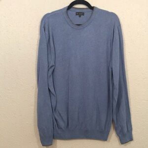 Emi Maglia Acrylic Cashmere Blend Light Blue & Gray Round Neck Sweater size XL